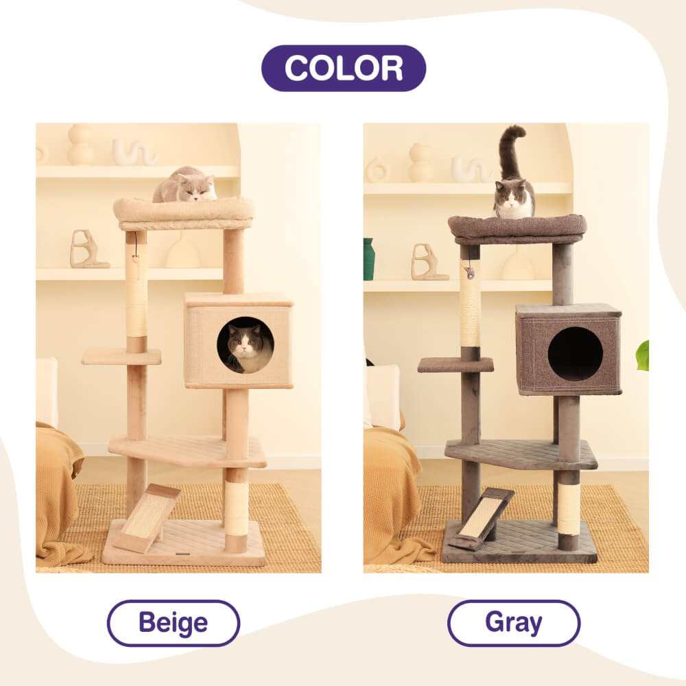 คอนโดแมว Catry รุ่น Cat Tree Yara สีเบจ